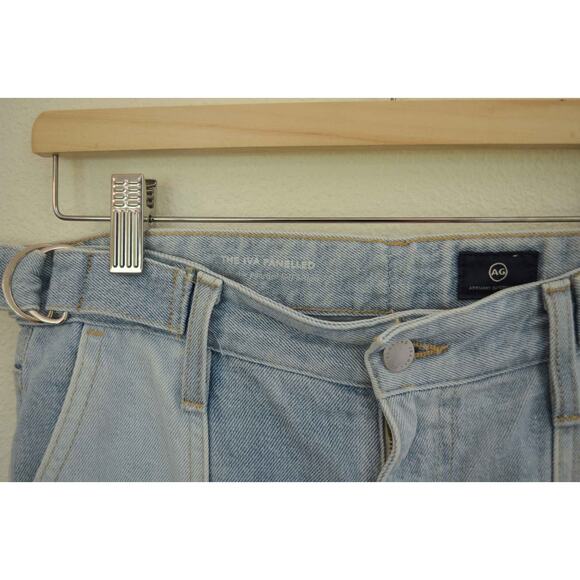 AG Iva Paneled Flare Rise Bell Denim w/ Raw Hem Size 28 - Picture 7 of 11